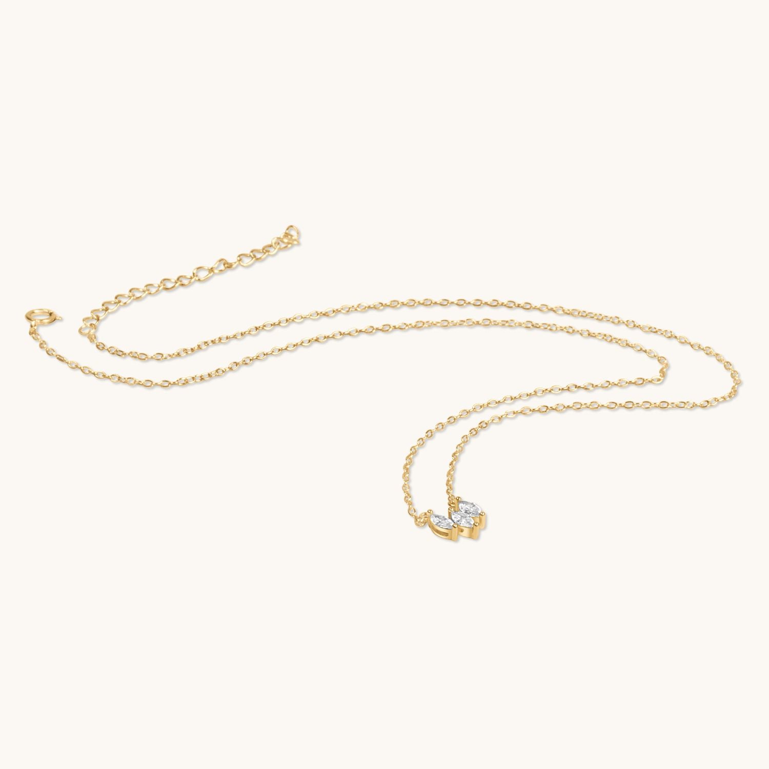 Shine effortlessly with the Three Tear cubic zirconia necklace. Featuring three sparkling teardrop stones on a delicate chain, it's elegant and timeless