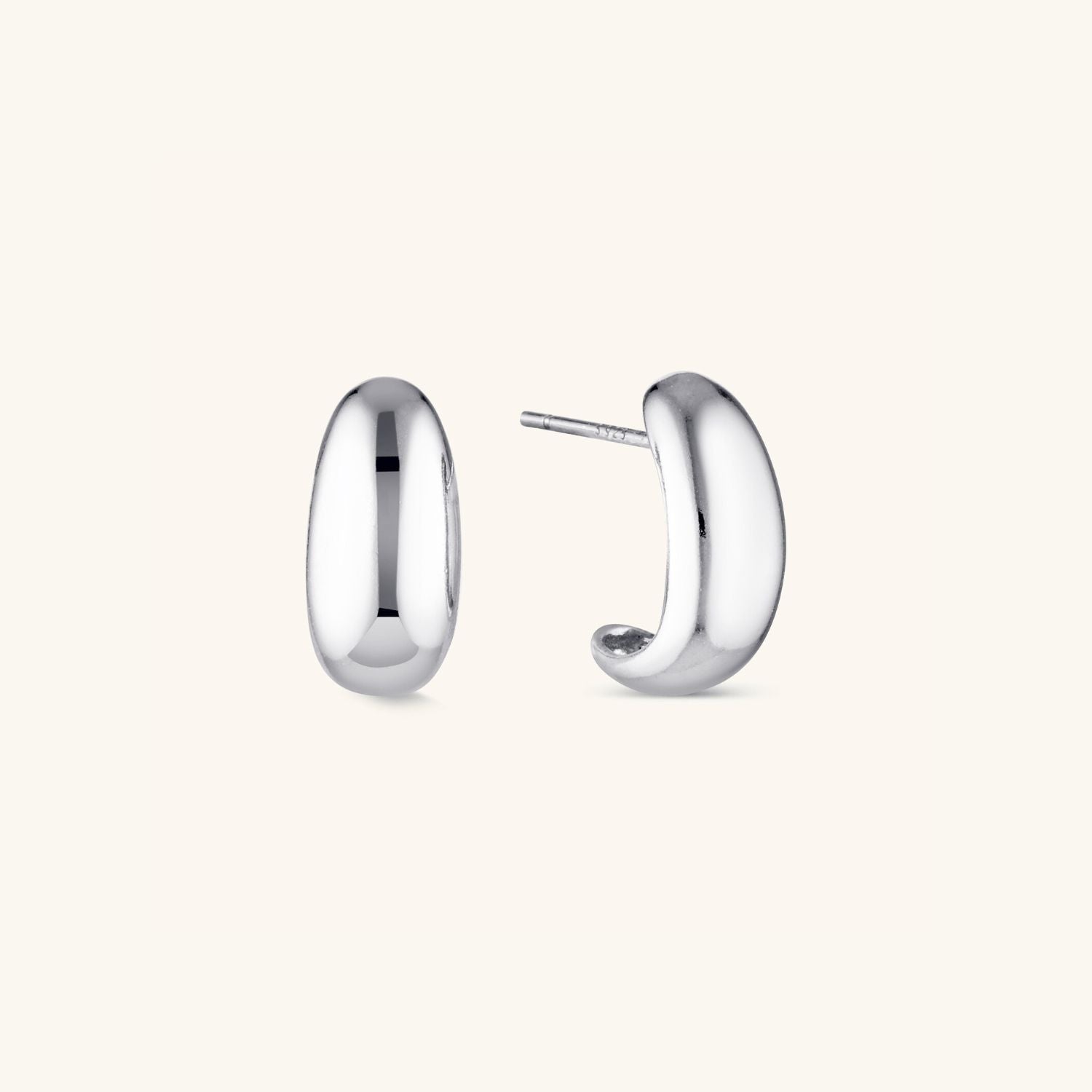 Large Dome Stud Earrings