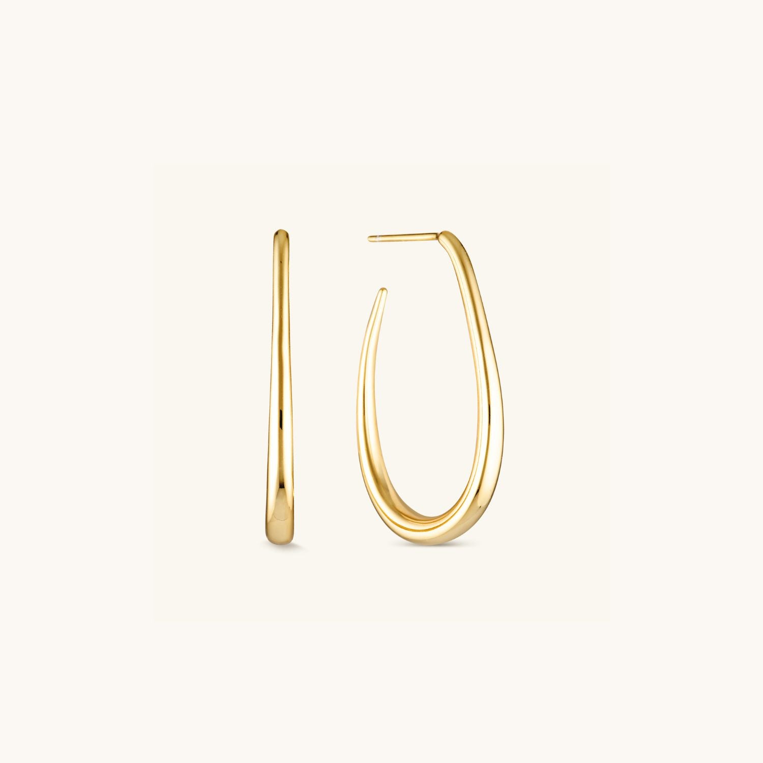 Gold Halo Hoops with a sleek, polished finish, featuring a bold yet elegant design. A timeless statement piece perfect for any occasion