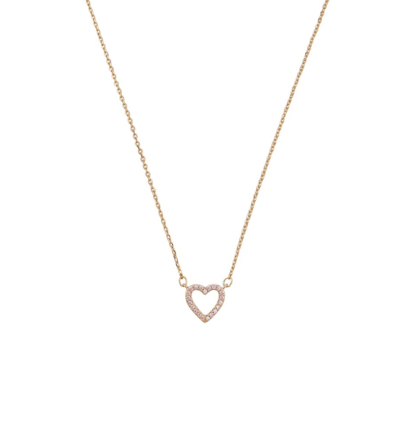 Rose Gold and Crystal Heart necklace
