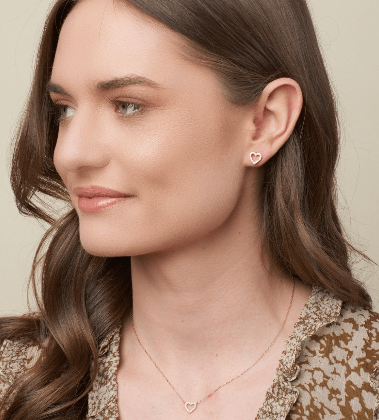 Rose Gold and Crystal Heart necklace