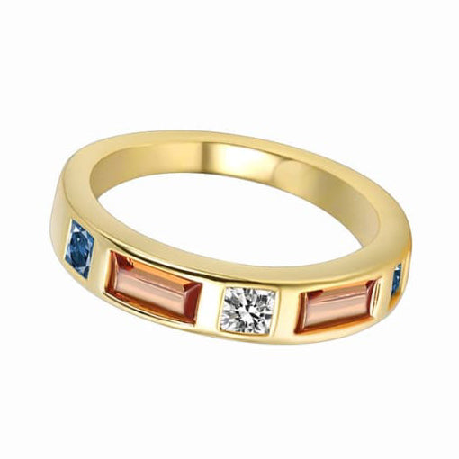 Splash of Colour Cubic Zirconia Ring