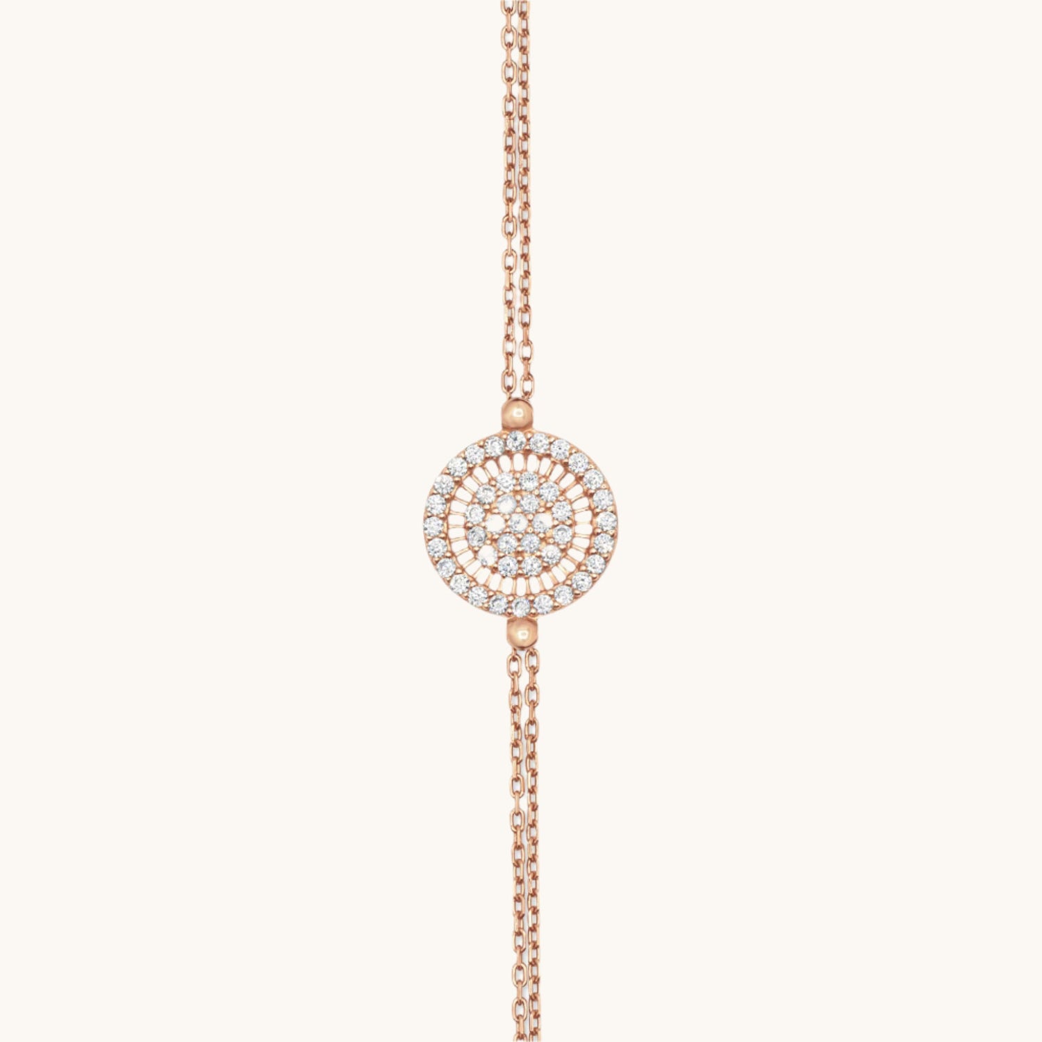 rose gold cubic zirconia bracelet
