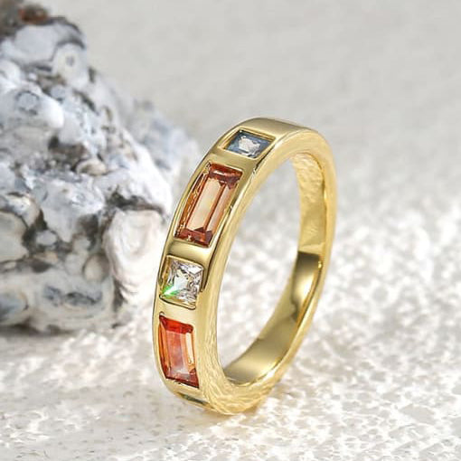 Splash of Colour Cubic Zirconia Ring