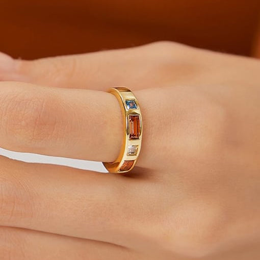 Splash of Colour Cubic Zirconia Ring