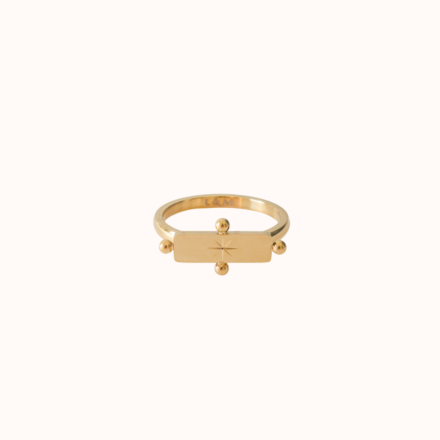 Deco Star Bar Ring