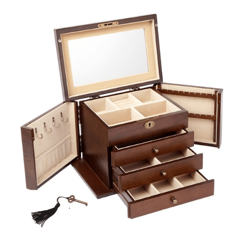 Walnut Jewellery Box With Side Doors Jewellery box I Dream of