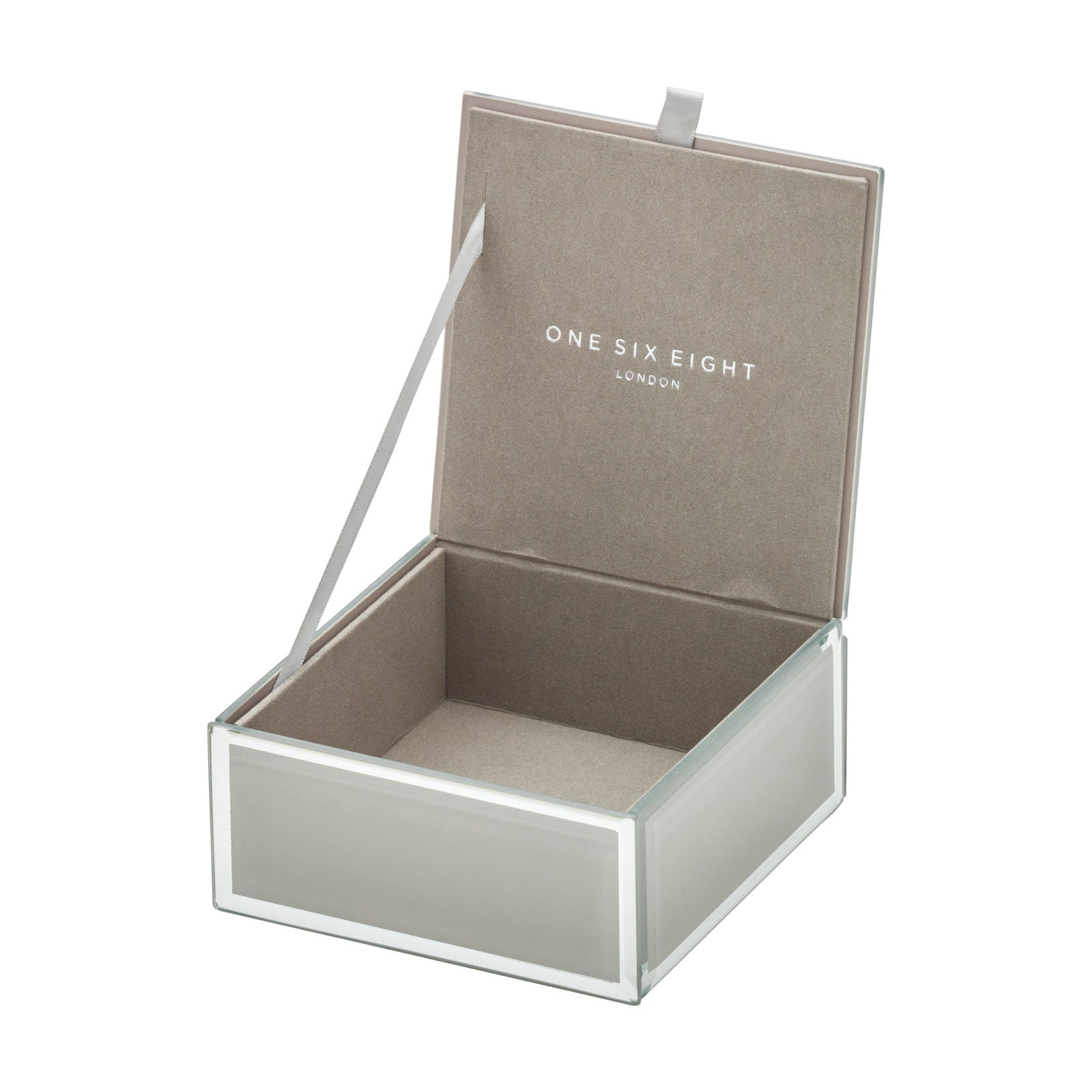 Sara Small Jewellery Box - Cool Grey - Open
