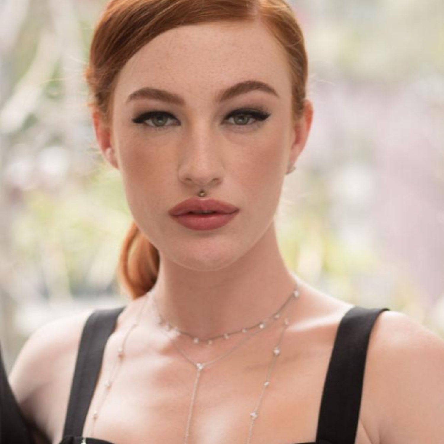 Model wears Classic Short Y Necklace in sterling silver