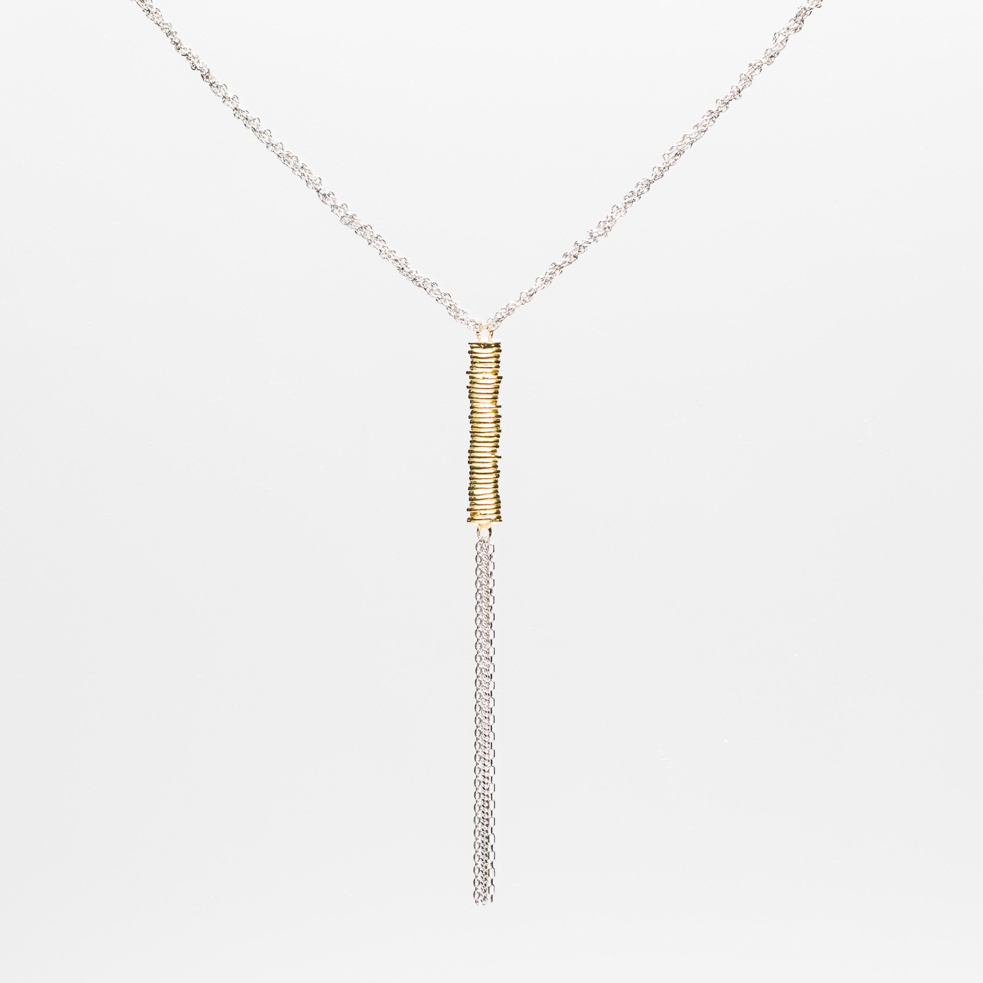 Plaited-chain-and-tassel-bar-necklace