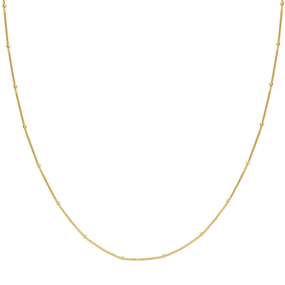 Simple gold choker necklace