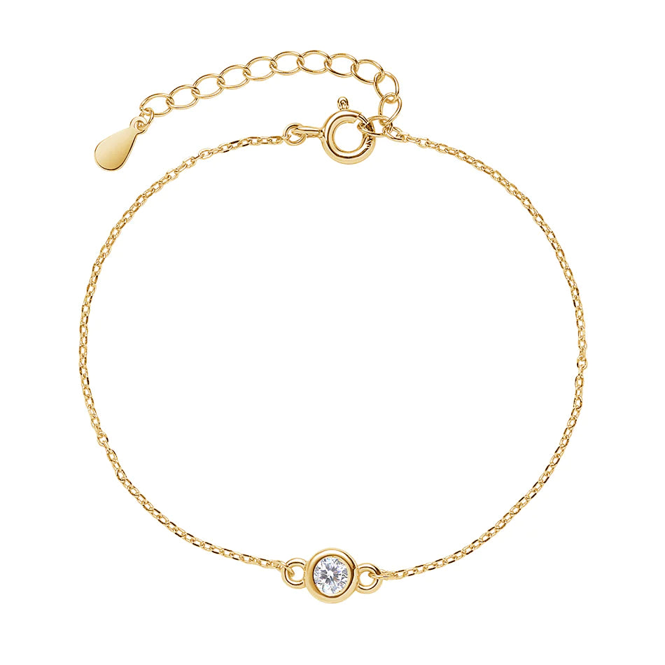 Solo diamond gold bracelet