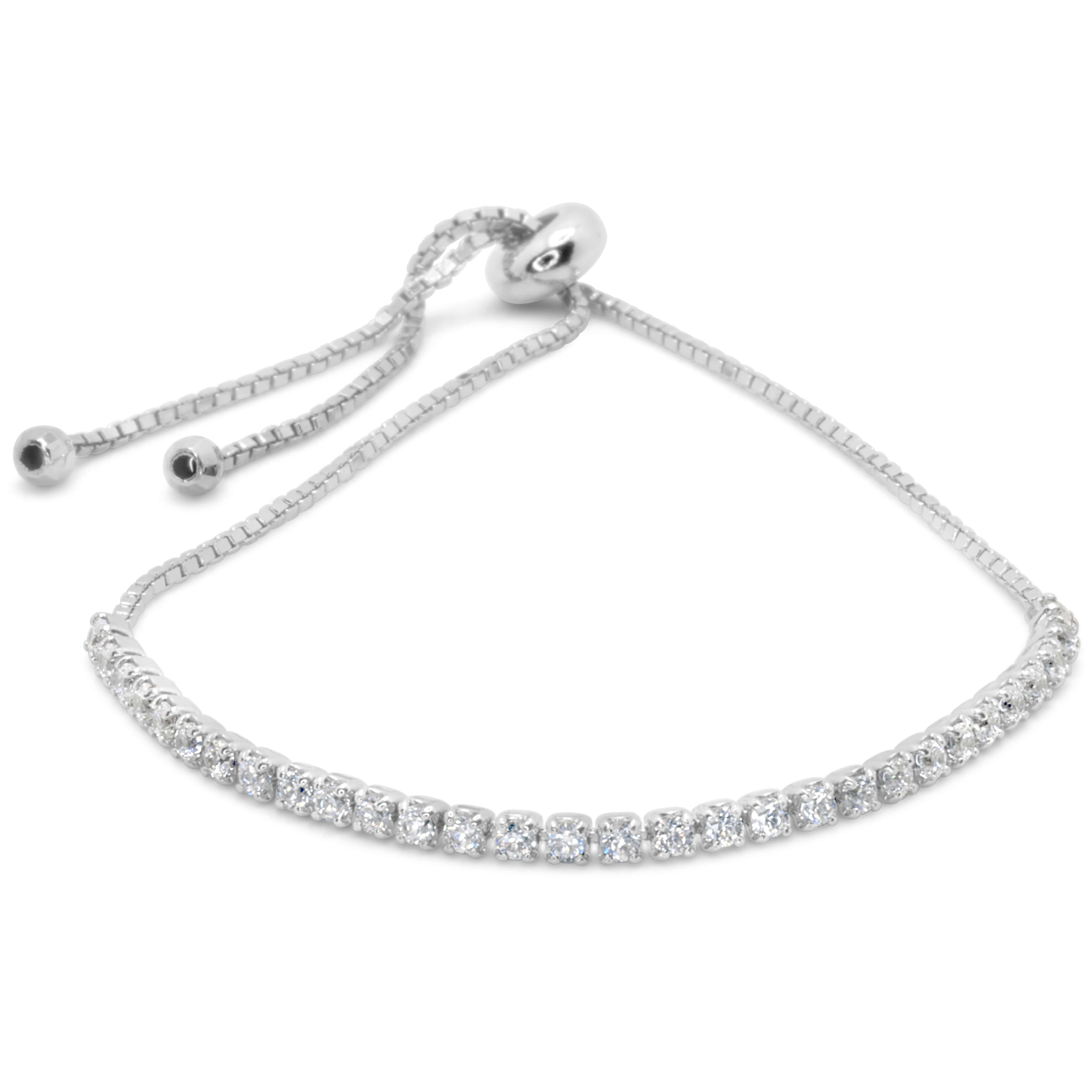 Silver cubic zirconia tennis bracelet